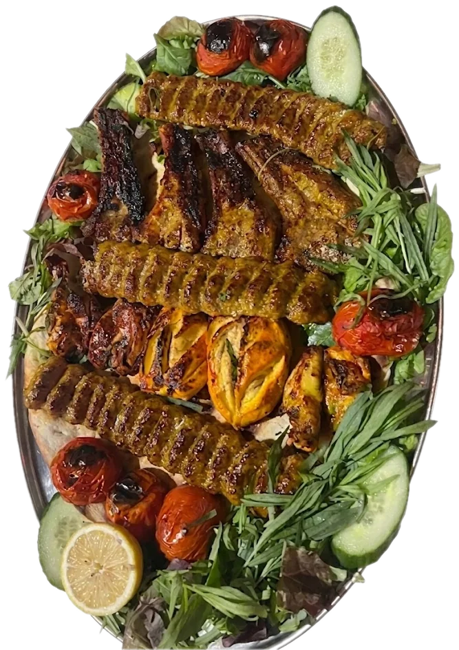 The mixed grill platter at Iran Restaurant, Mayfair
